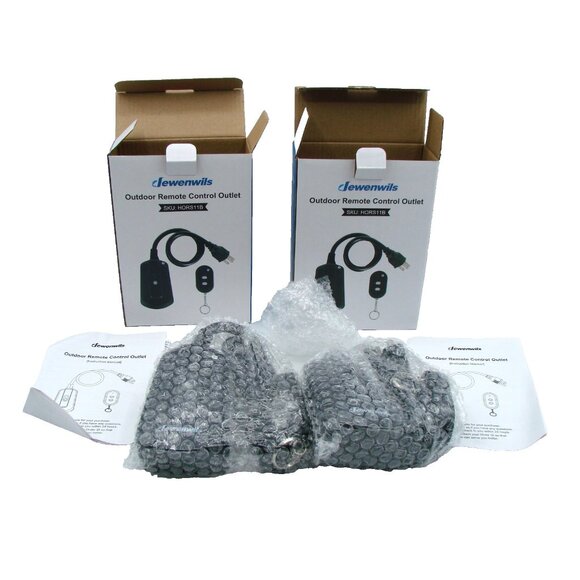 NEW Lot 2 DEWENWILS Outdoor Remote Control Outlets Plug In Lights Holiday Safety - Picture 2 of 9